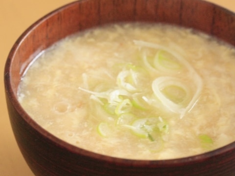 長芋と卵のとろとろ味噌汁